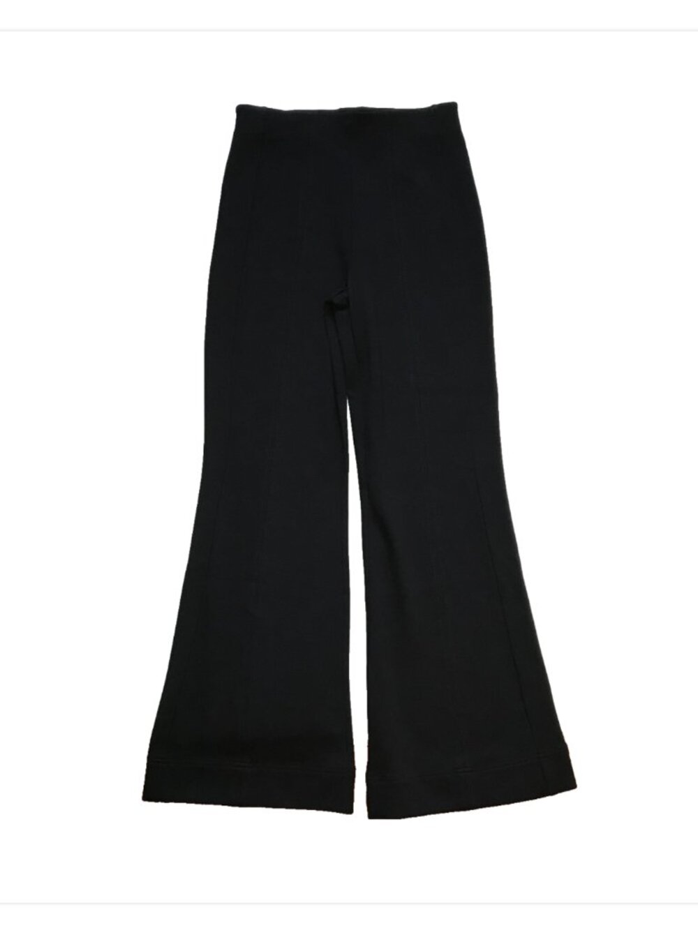 ME + EM Travel Tailored Pants Womens 6 Black High Rise Wide Leg Ponte Jersey - Picture 2 of 10